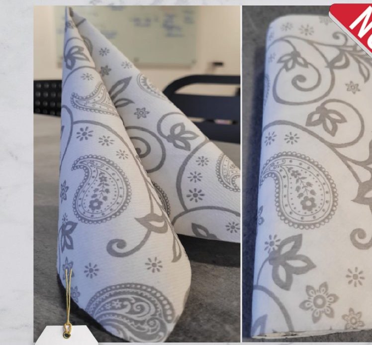 Servilleta Air Laid tipo tela con estampado cachemir